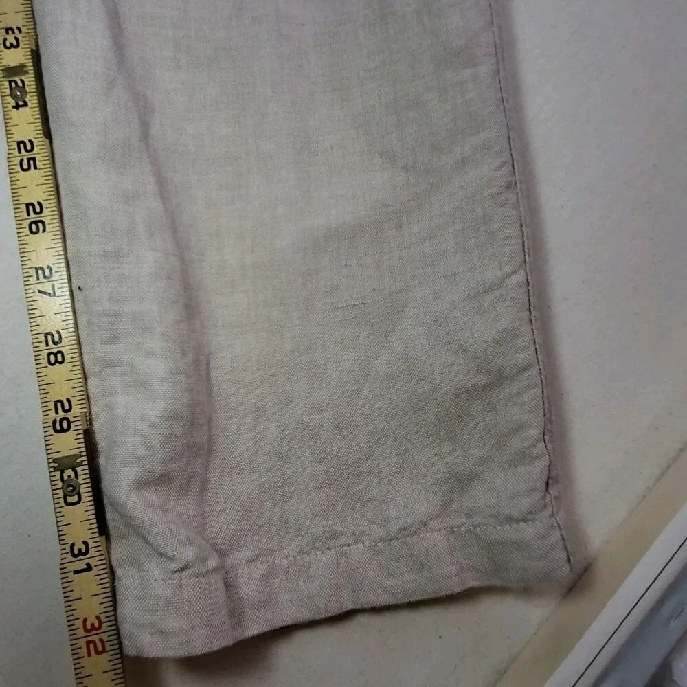 Bohio Linen Blend Tan Pants Chinos Mens 38x32 Casual Beach Summer Officewear